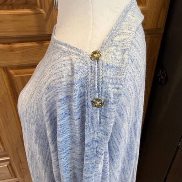 Lilly Pulitzer Jupiter Sweater Dress XL Blue Heather Boatneck EUC - Picture 4 of 12